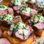 Easy Steak Crostini (with Horseradish Sauce)