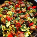 Sausage and Veggies Skillet - 30 Minute, One-Pan Meal
