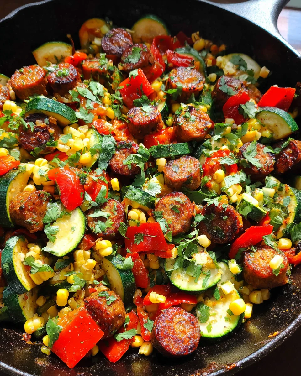 Sausage and Veggies Skillet - 30 Minute, One-Pan Meal