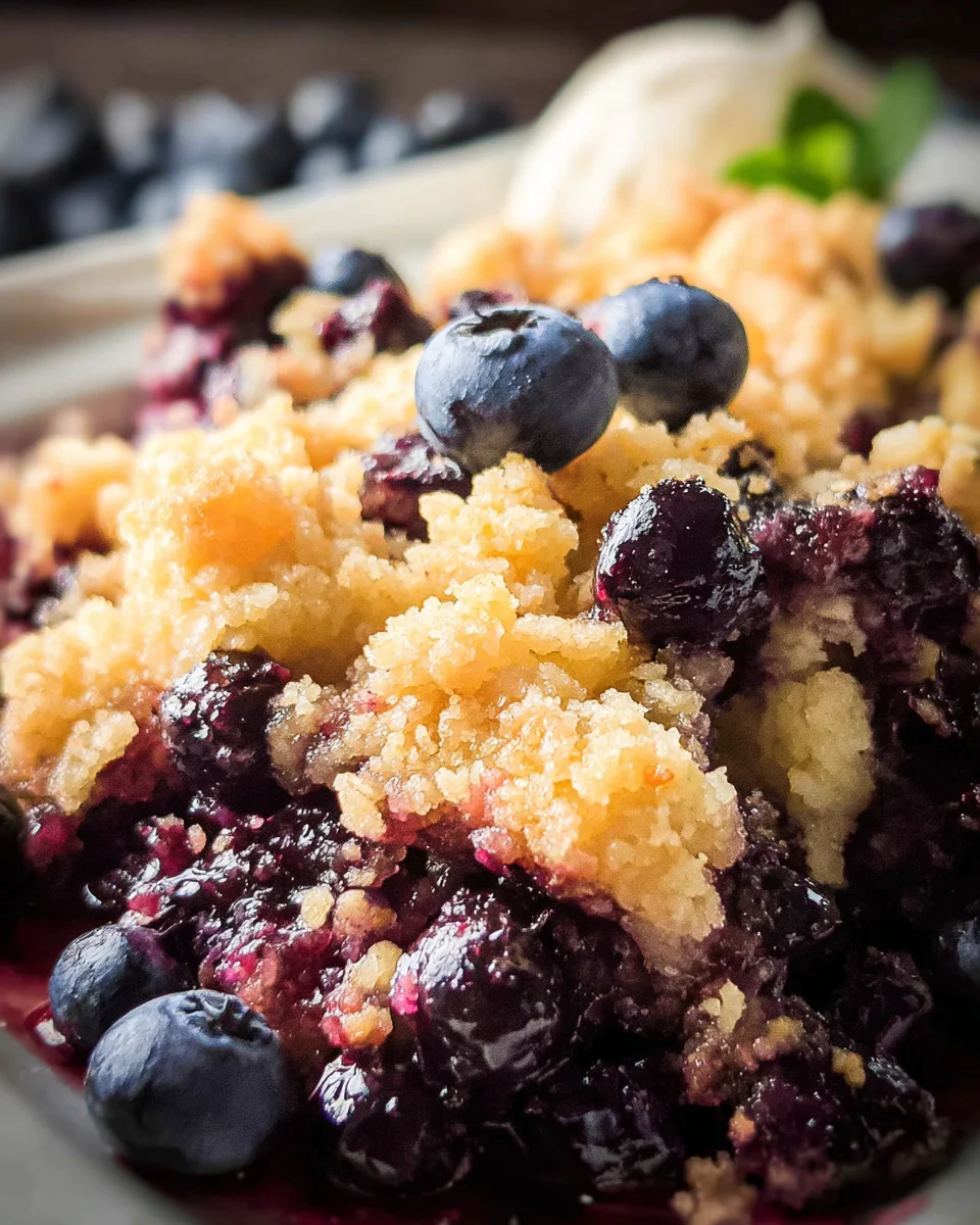 4 Ingredient Blueberry Cobbler