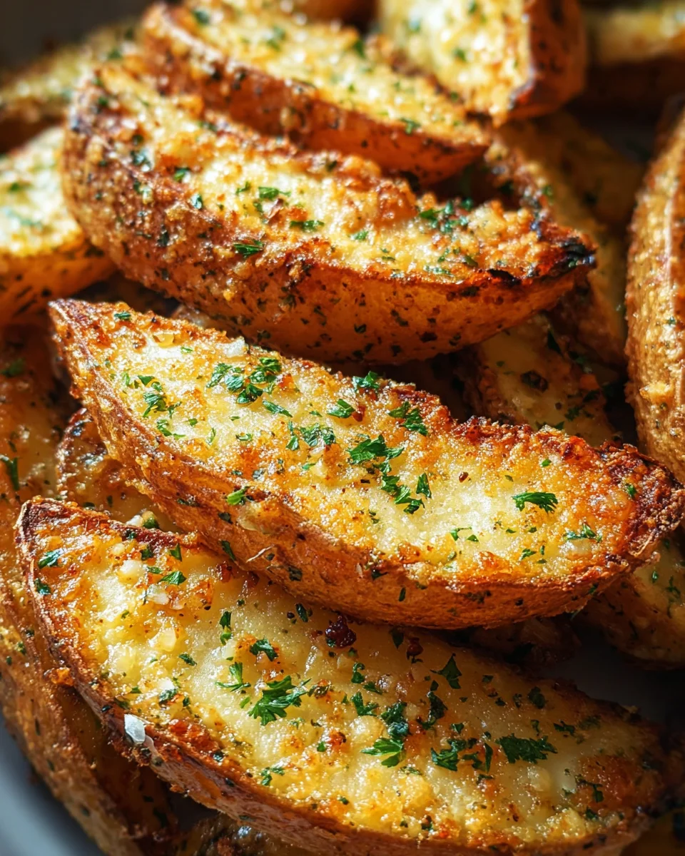 Baked Garlic Parmesan Potato Wedges