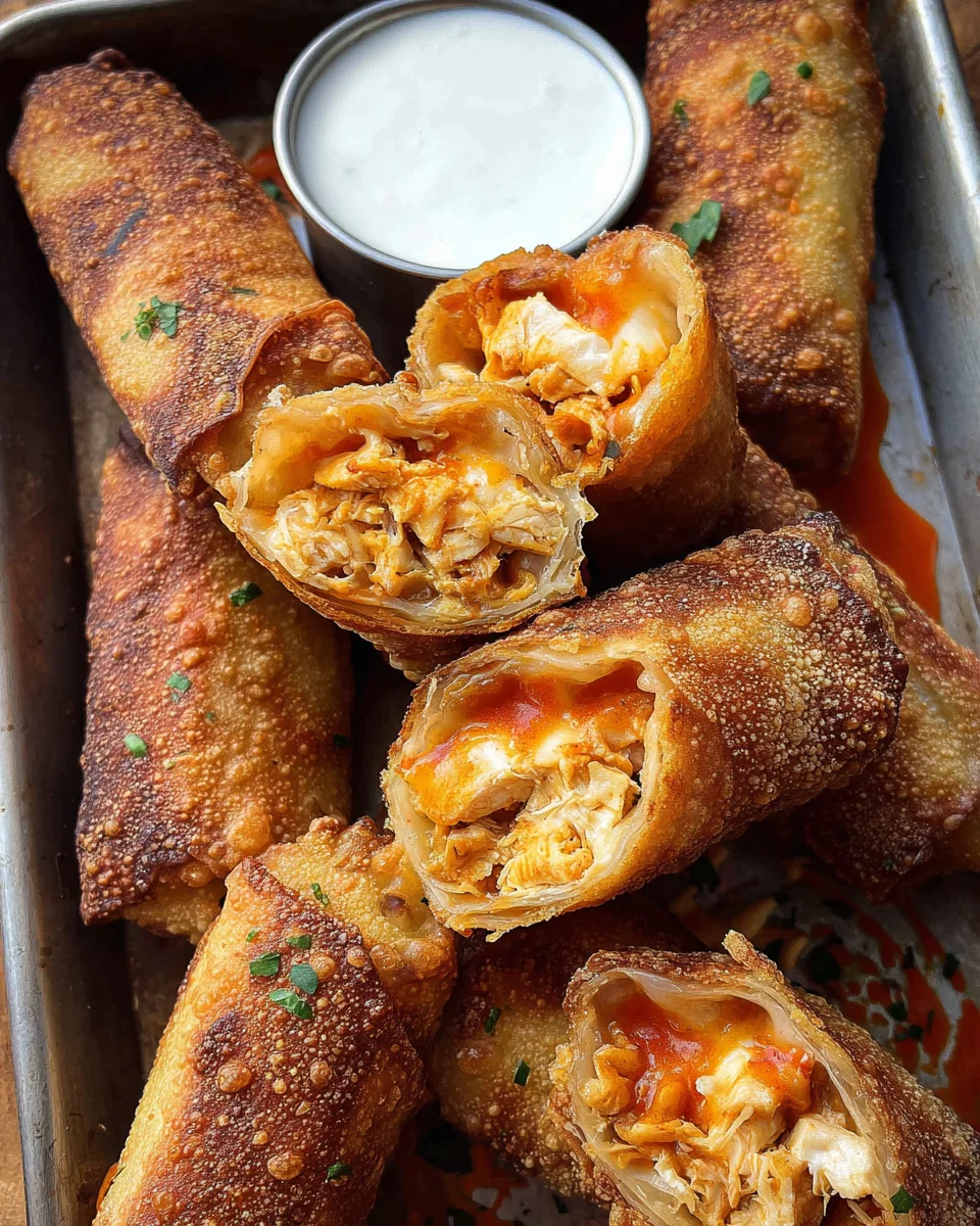 Buffalo Chicken Egg Rolls