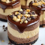 Chocolate Peanut Butter Mini Cheesecakes