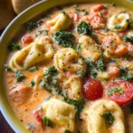Creamy Tuscan Tortellini Soup