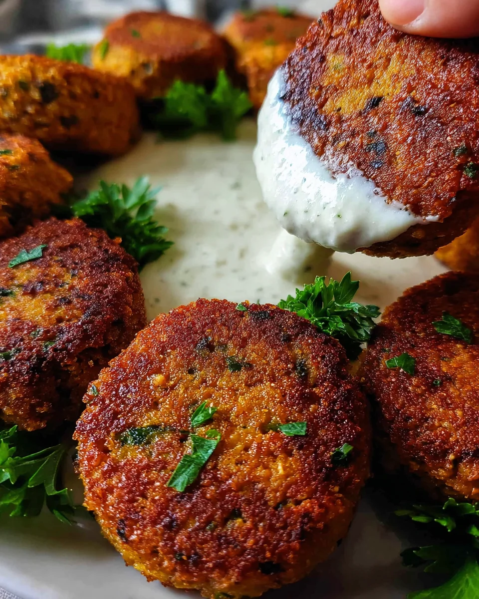 Easy Lentil Patties (with Lemon Tahini Dip) 20 Easy