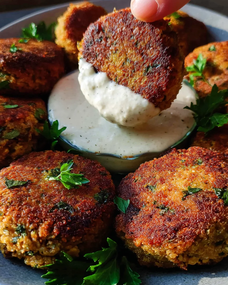 Easy Lentil Patties (with Lemon Tahini Dip) 21 Easy