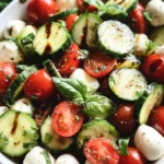 Fresh Cucumber Caprese Salad
