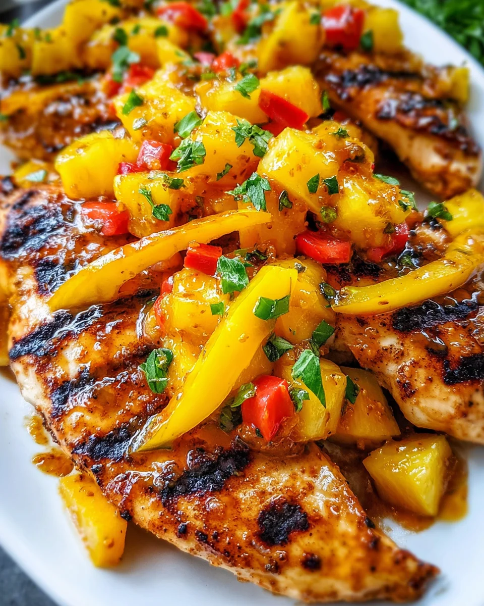 Grilled Mango Pineapple Chicken