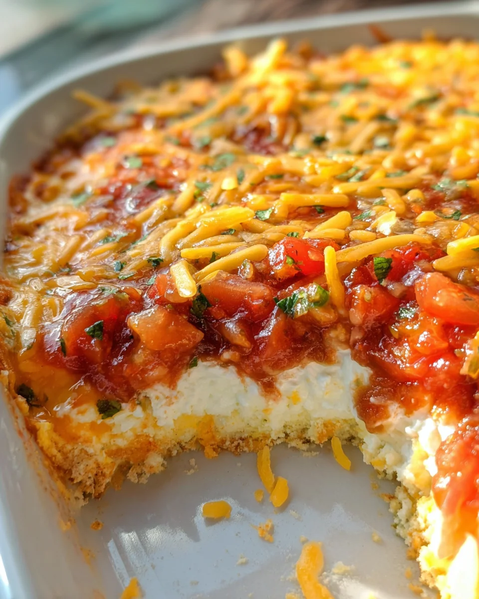 Layered Cream Cheese and Salsa Dip
