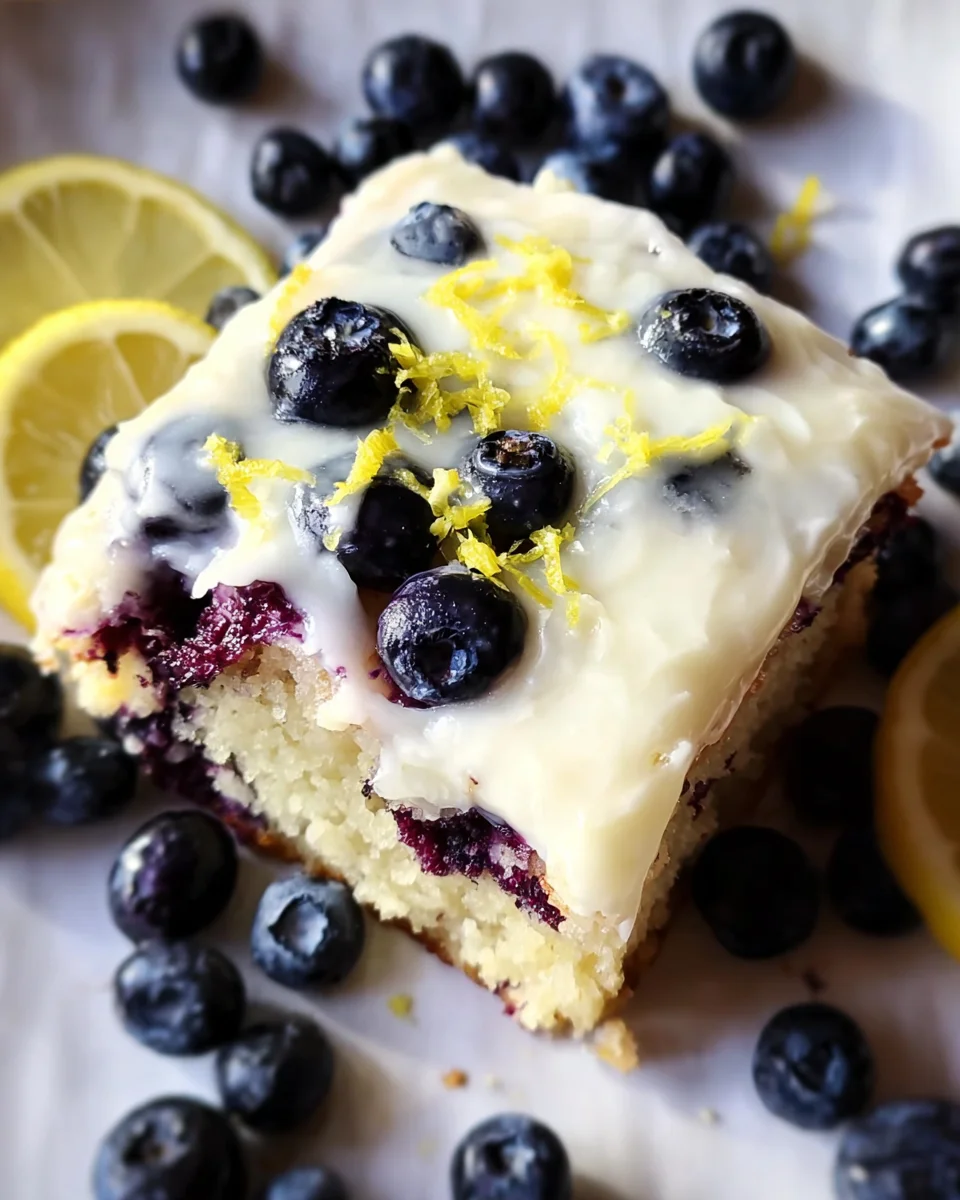 Lemon Blueberry Sheet Cake