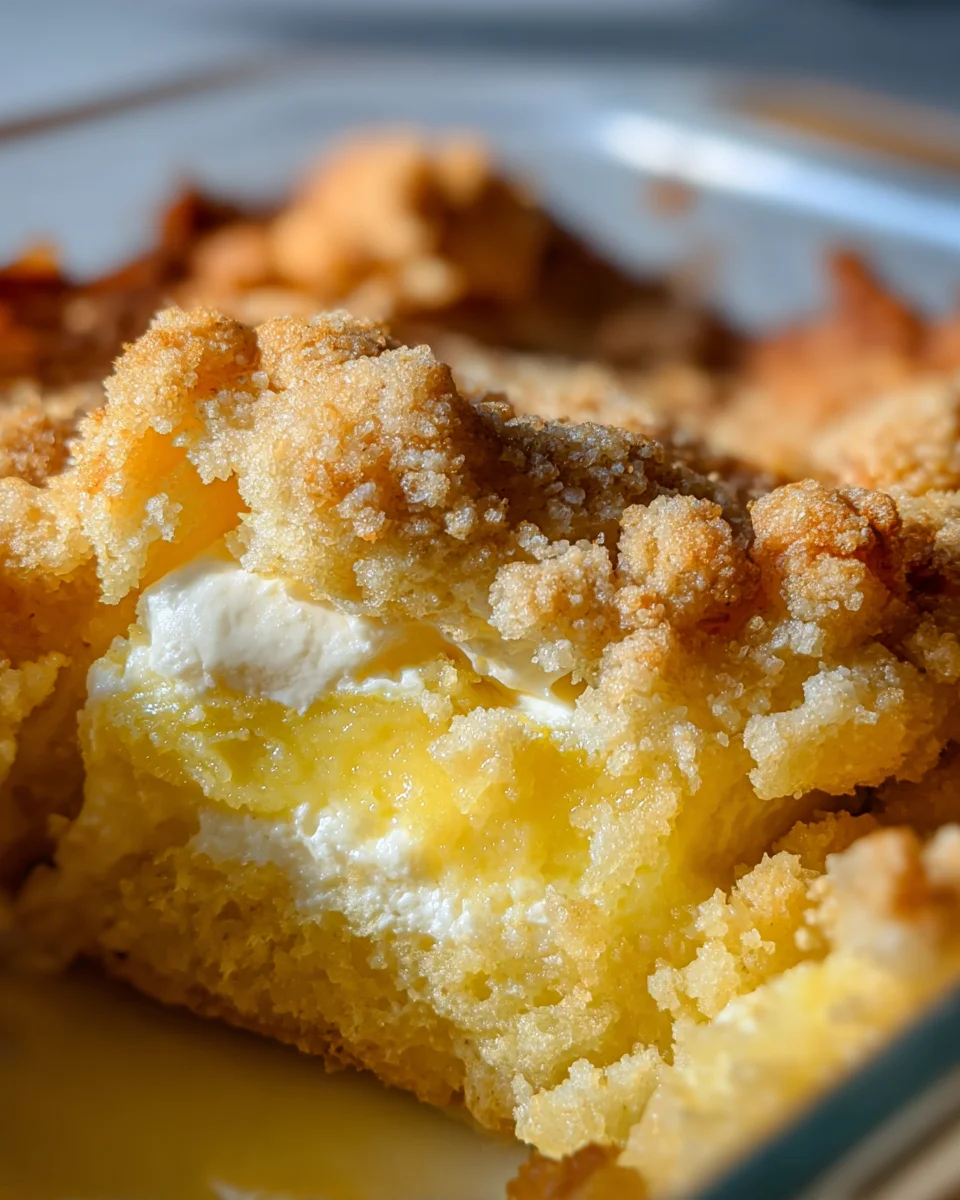 Lemon Cream Cheese Dump Cake Recipe