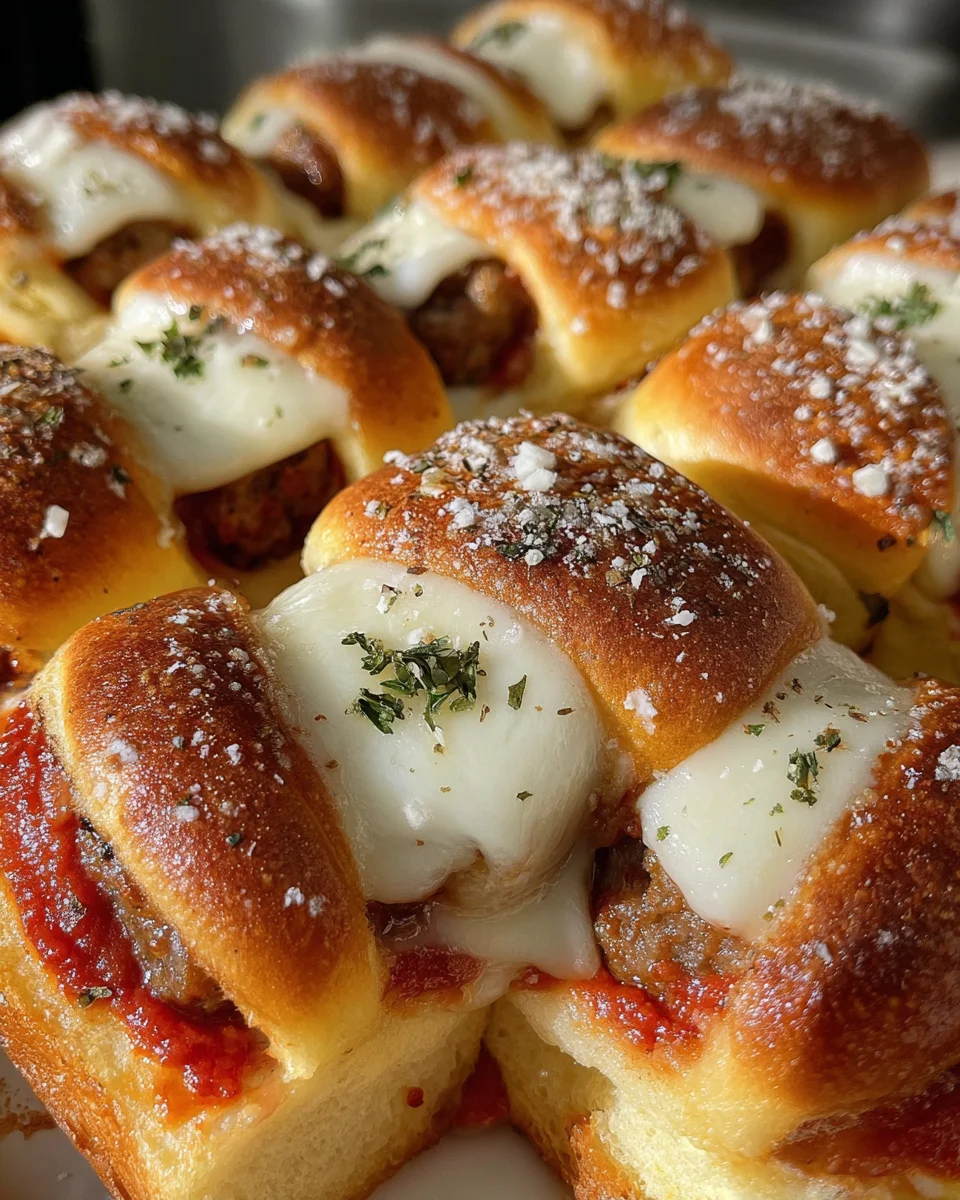 Meatball Parmesan Sliders 21 Meatball