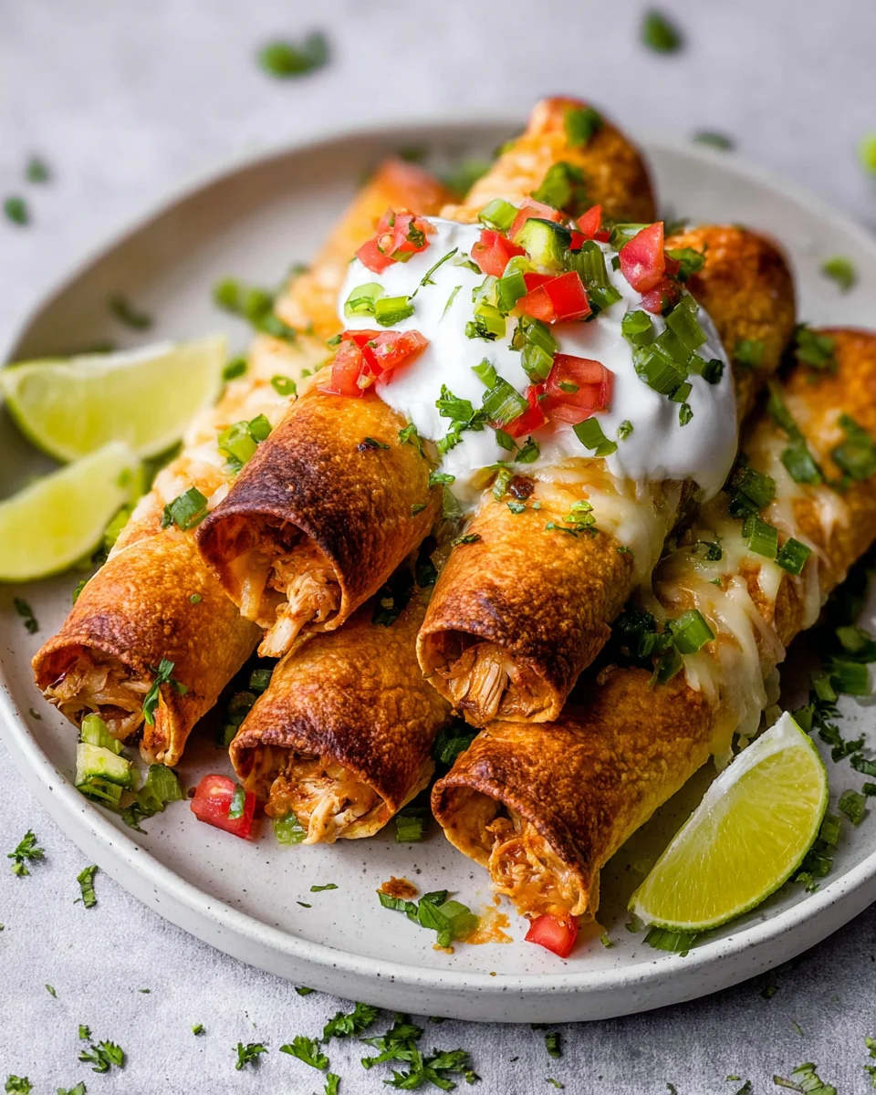 Oven Baked Chicken Taquitos Recipe