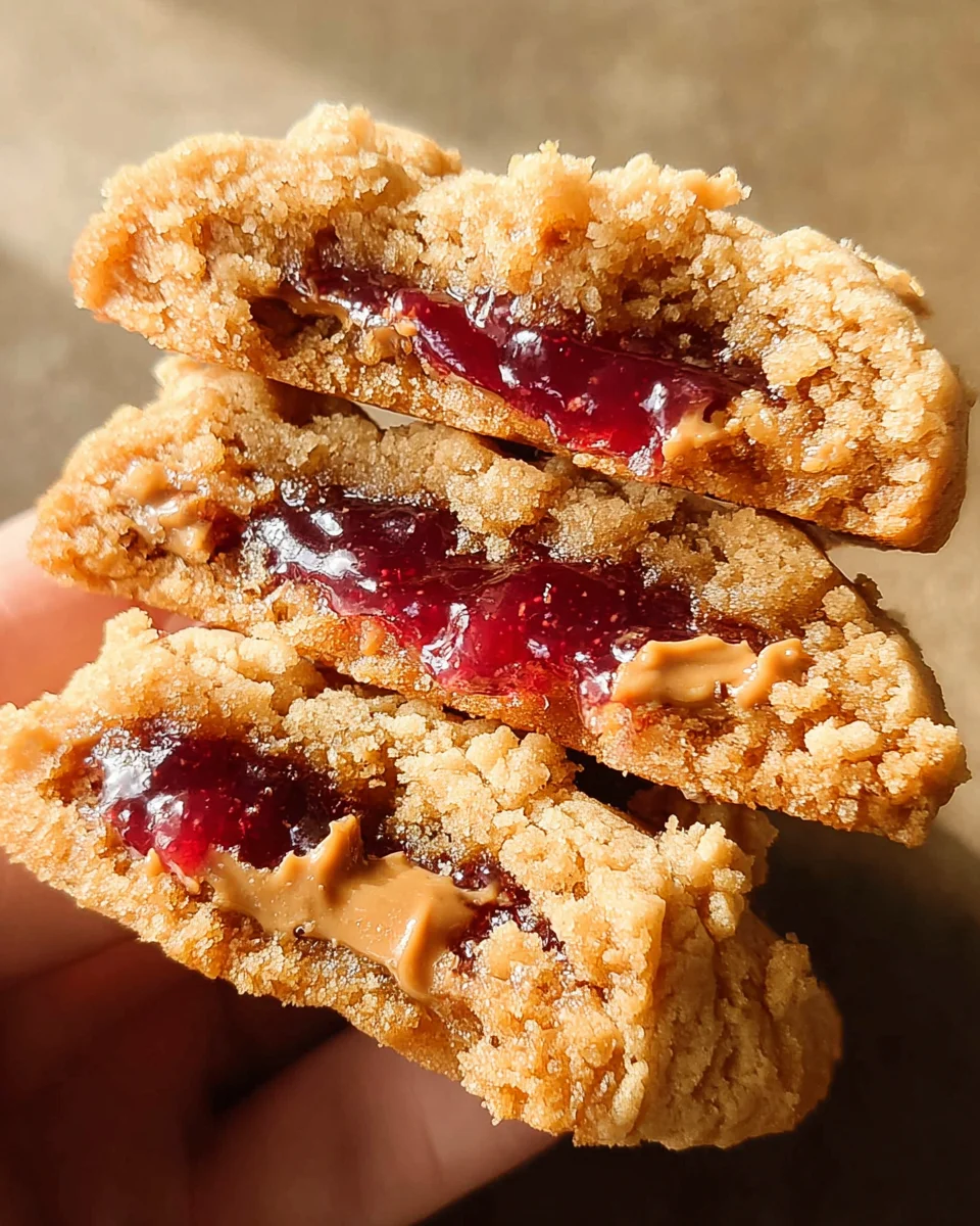 PB&J Stuffed Cookies