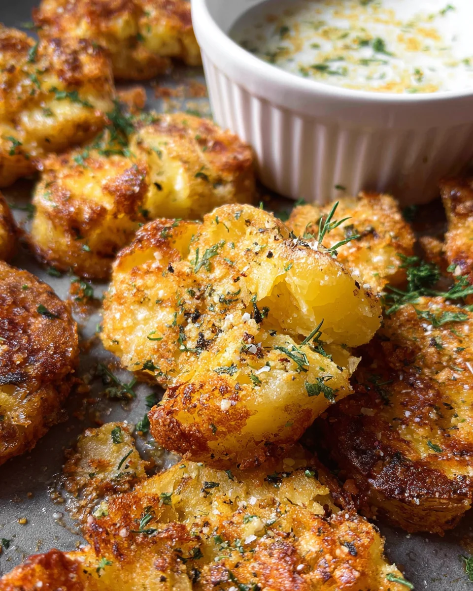 Parmesan Smashed Potatoes 21 Parmesan