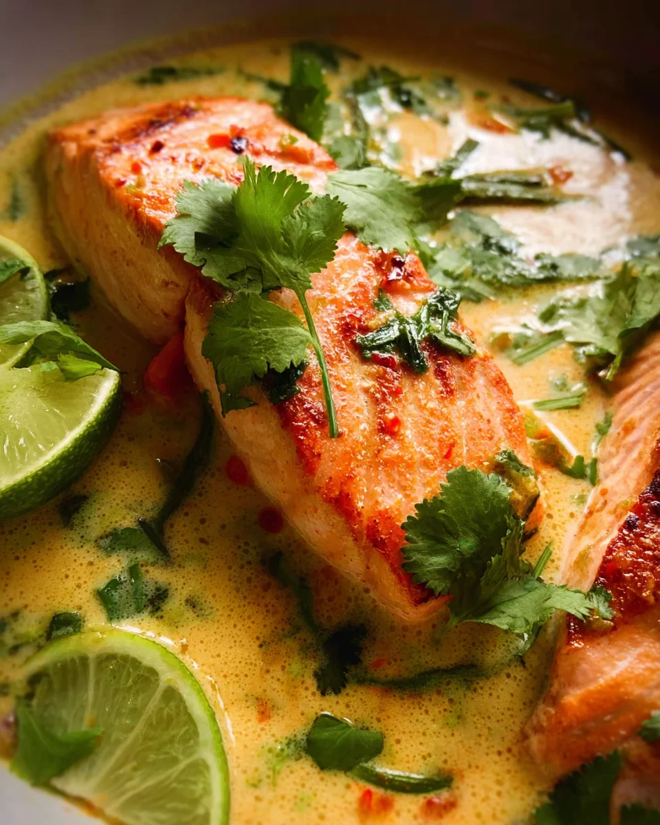 Poached Salmon in Coconut Lime Sauce 21 Poached