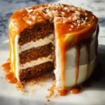 Pumpkin Cake with Cream Cheese Frosting and Salted Caramel Drizzle 35 Pumpkin Cake with Cream Cheese Frosting and Salted Caramel Drizzle