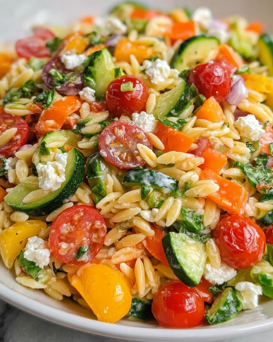 Rainbow Orzo Salad