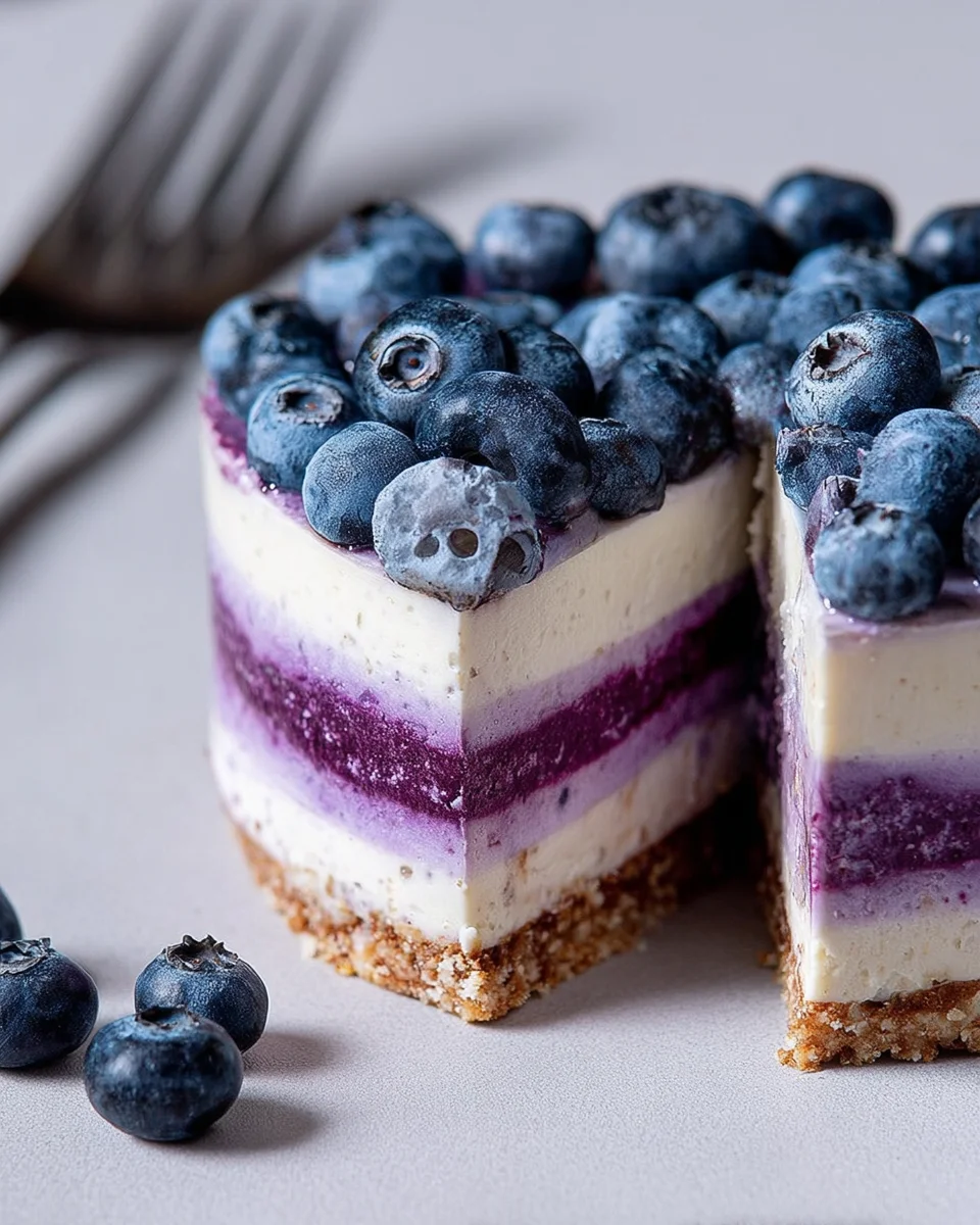 Raw Vegan Blueberry Cheesecake