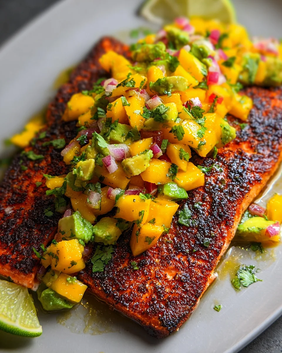 Salmon with Mango Salsa 21 Salmon