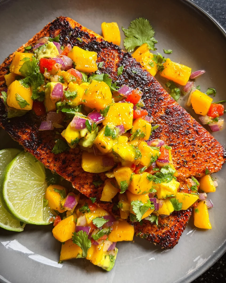 Salmon with Mango Salsa 22 Salmon