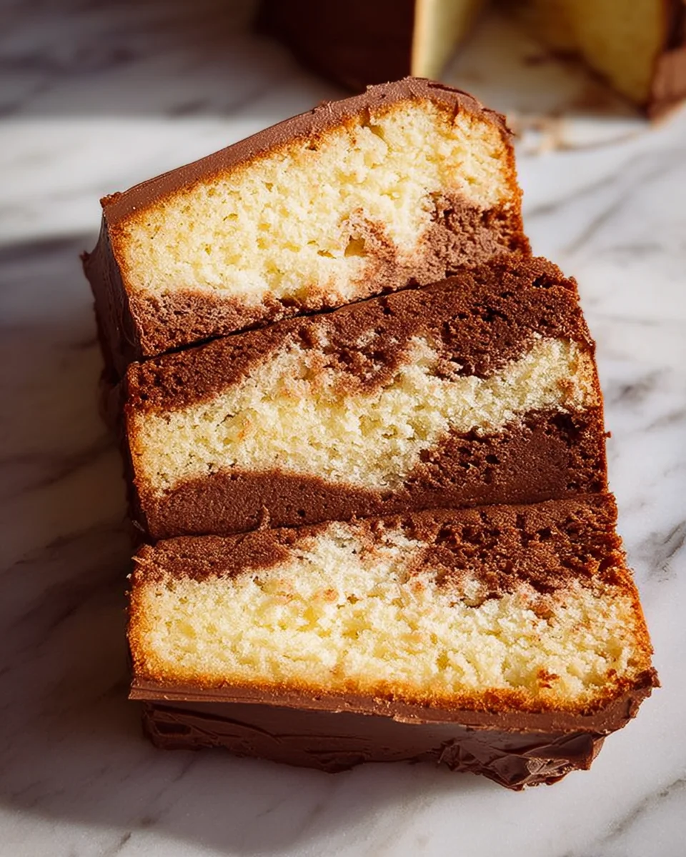 Three Layer Pound Cake