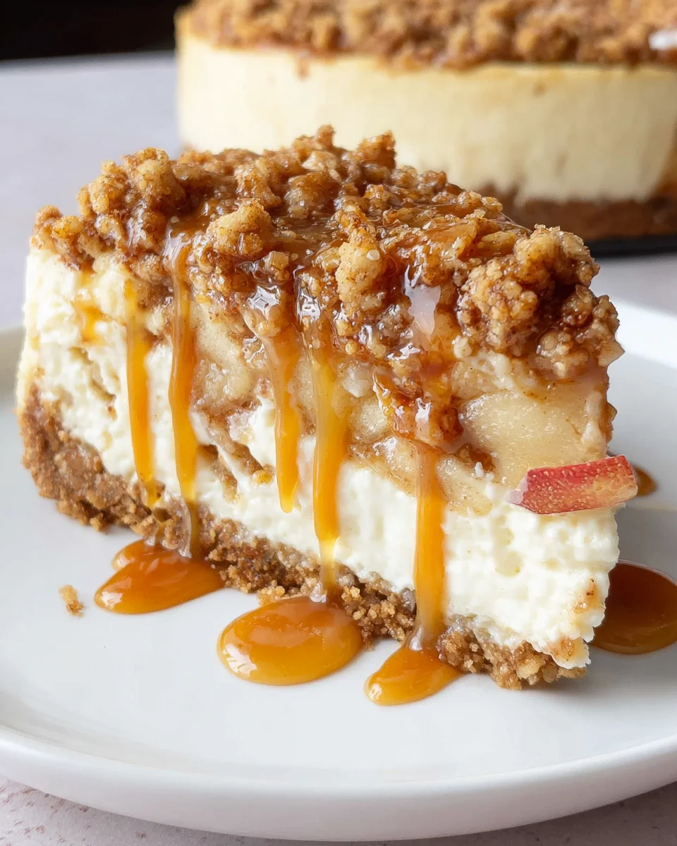 Apple Crisp Cheesecake