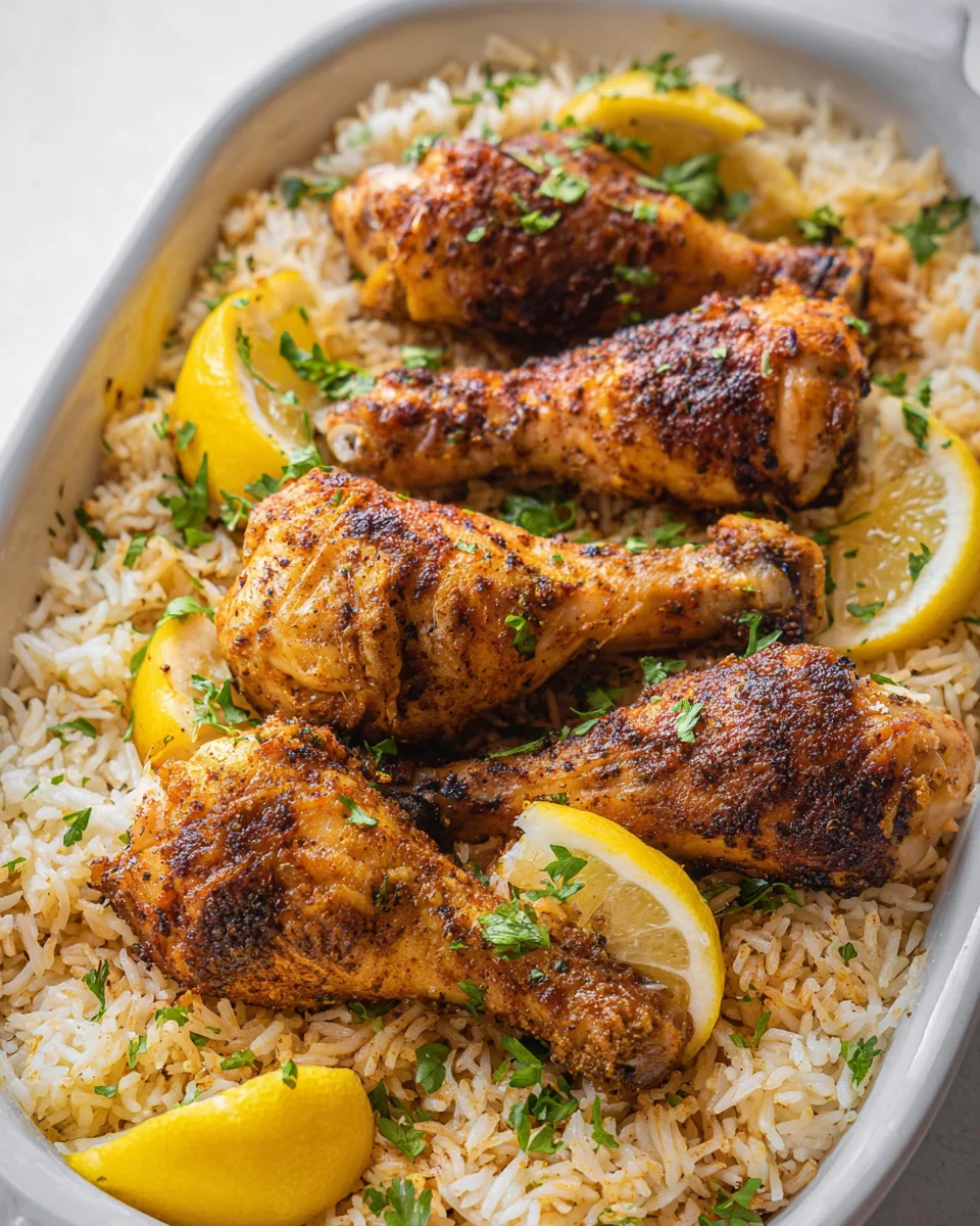 Baked Chicken Legs and Rice 29 Baked