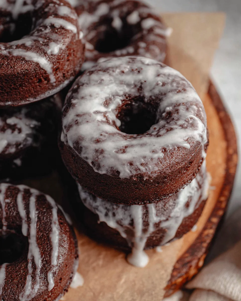 Baked Chocolate Cake Doughnuts