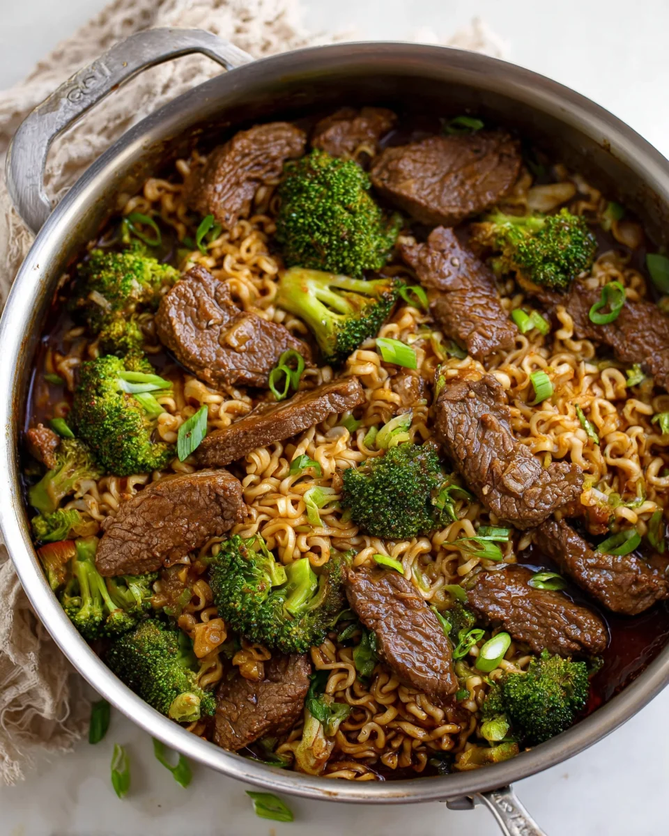 Beef and Broccoli Ramen Stir Fry