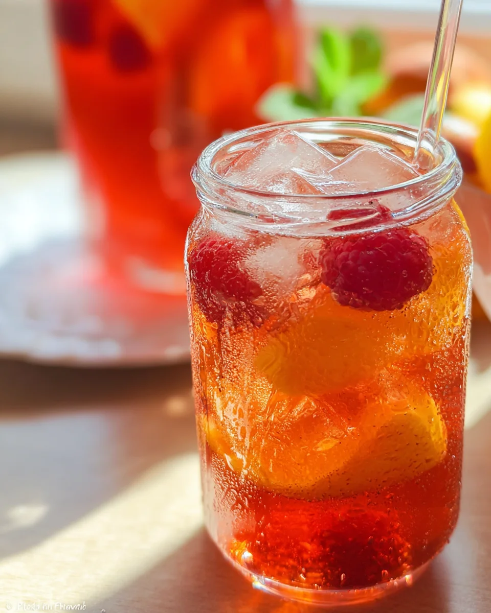 Bellini Peach Raspberry Iced Tea