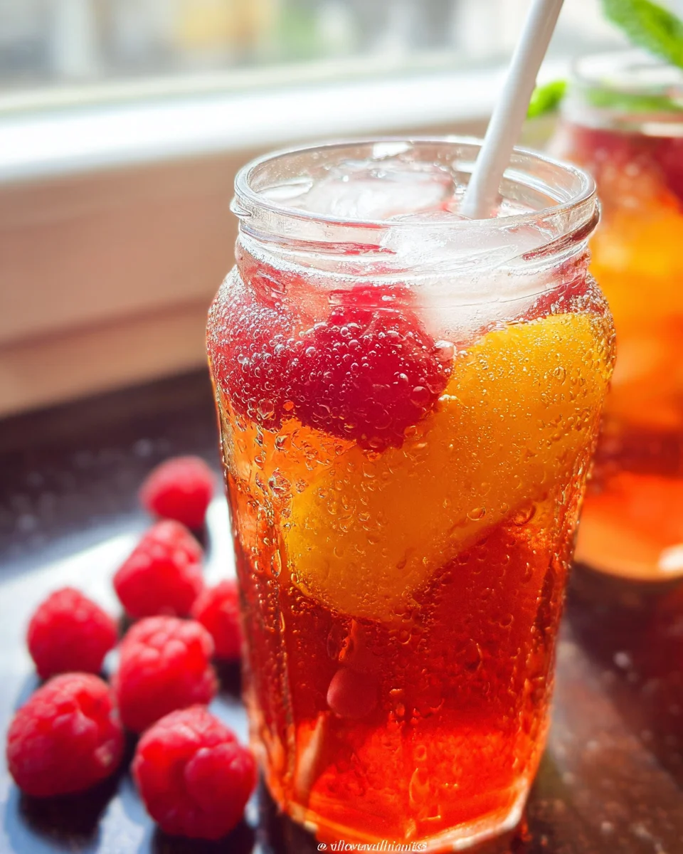 Bellini Peach Raspberry Iced Tea 16 Bellini