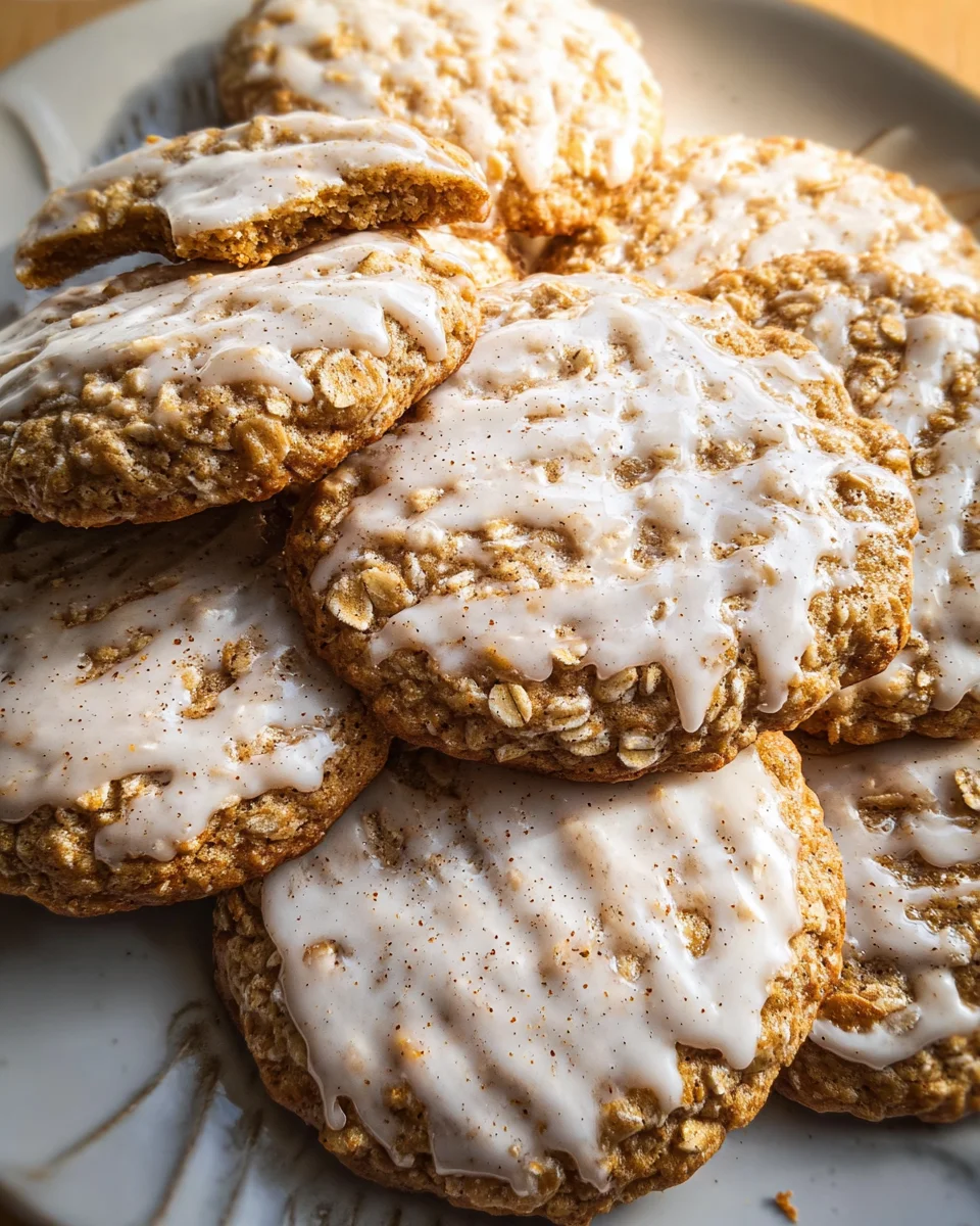 Brown Butter Iced Oatmeal Cookies Recipe
