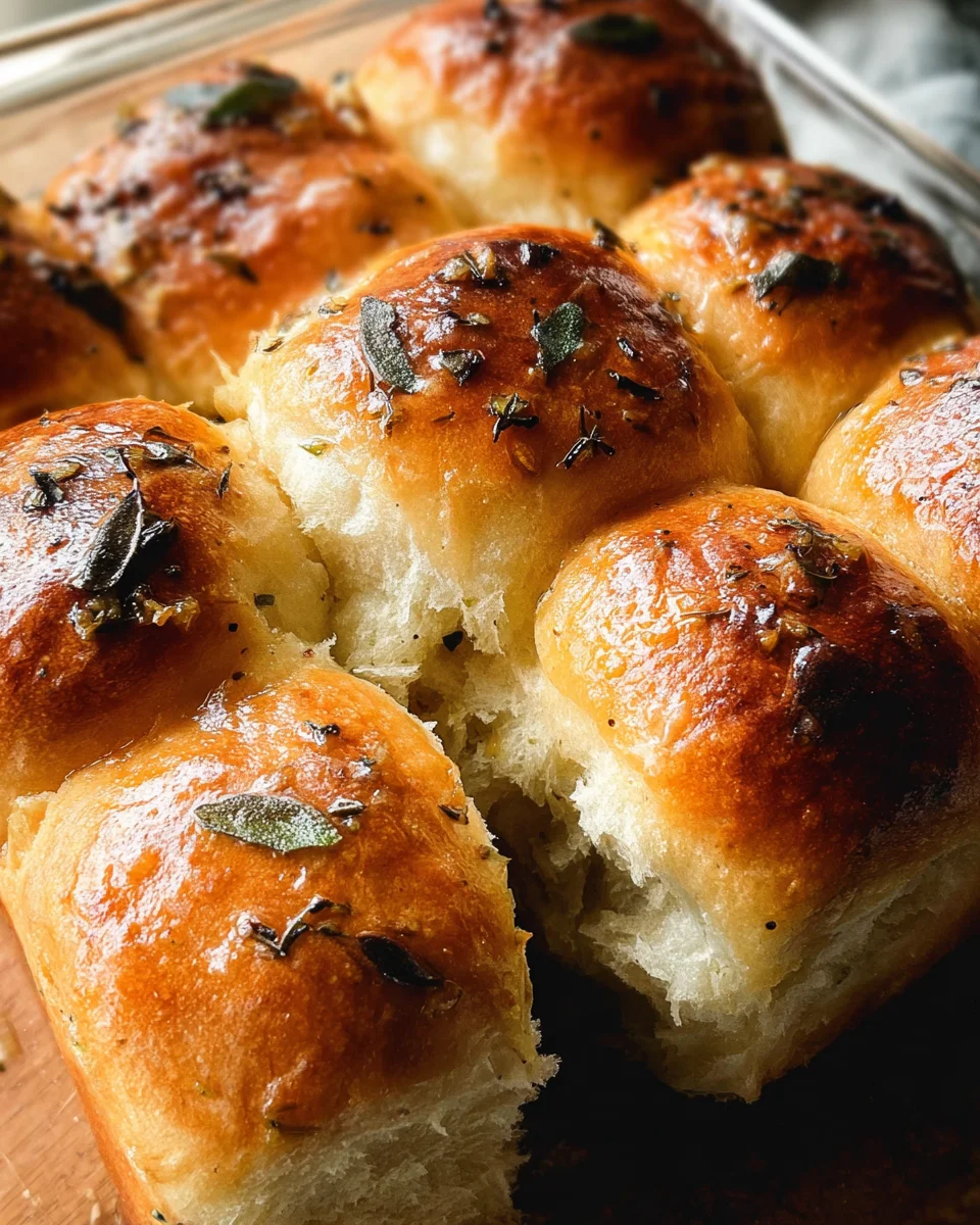 Brown Butter Sage Dinner Rolls