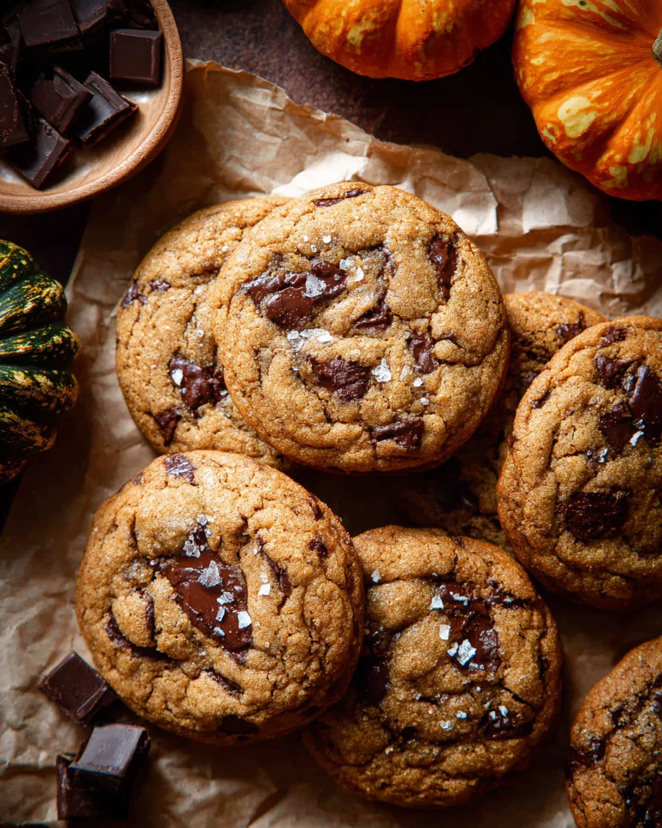 Chewy Pumpkin Chocolate Chip Cookies