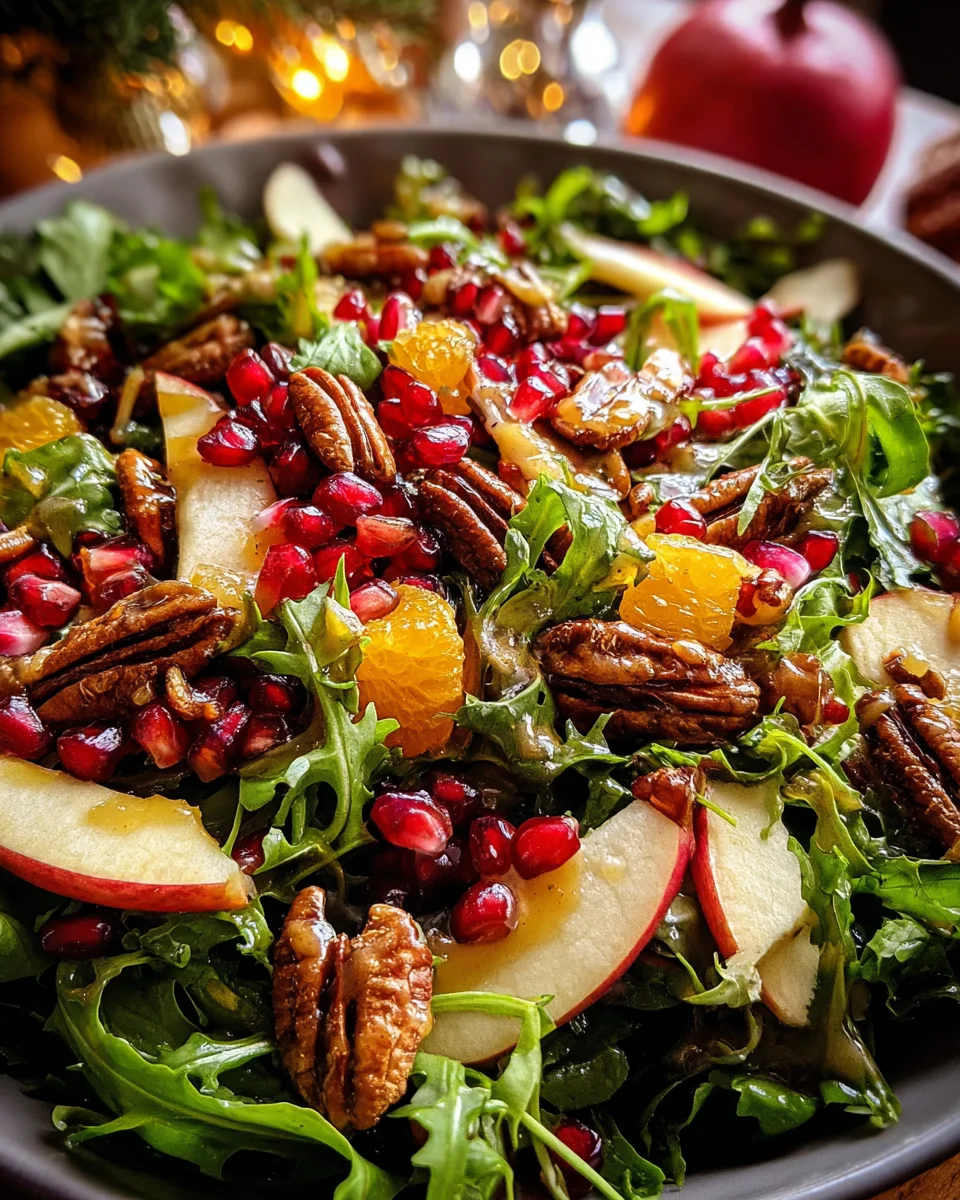 Christmas Salad with Honey Mustard Dressing