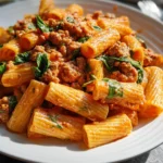 Creamy Sausage Rigatoni
