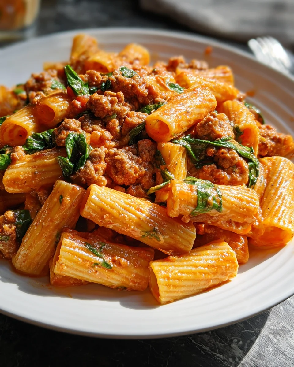 Creamy Sausage Rigatoni