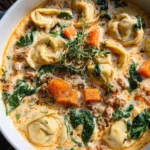 Creamy Sausage Tortellini Soup