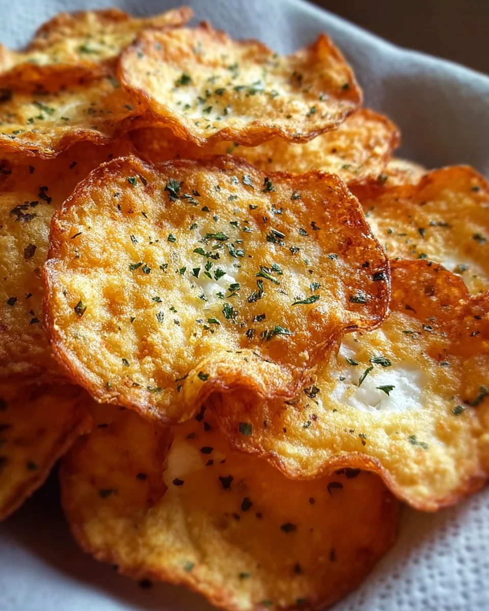 Crispy Cottage Cheese Chips