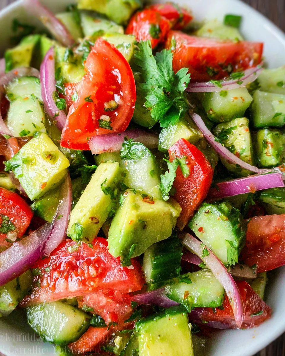 Cucumber Tomato Avocado Salad 18 Cucumber