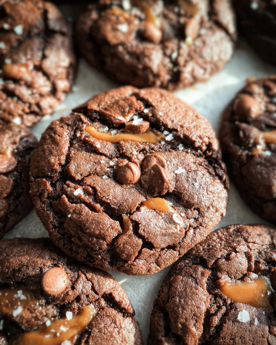 Double Chocolate Salted Caramel Cookies 27 Double