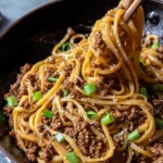 Ground Beef Mongolian Noodles