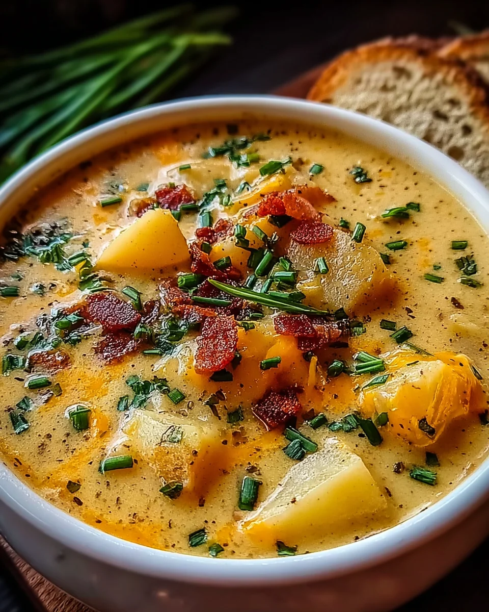 Hearty Cheddar Garlic Herb Potato Soup Recipe 24 Hearty