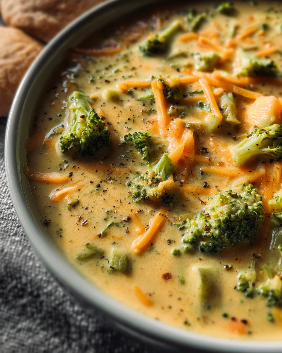 High Protein Broccoli Cheddar Soup 24 High