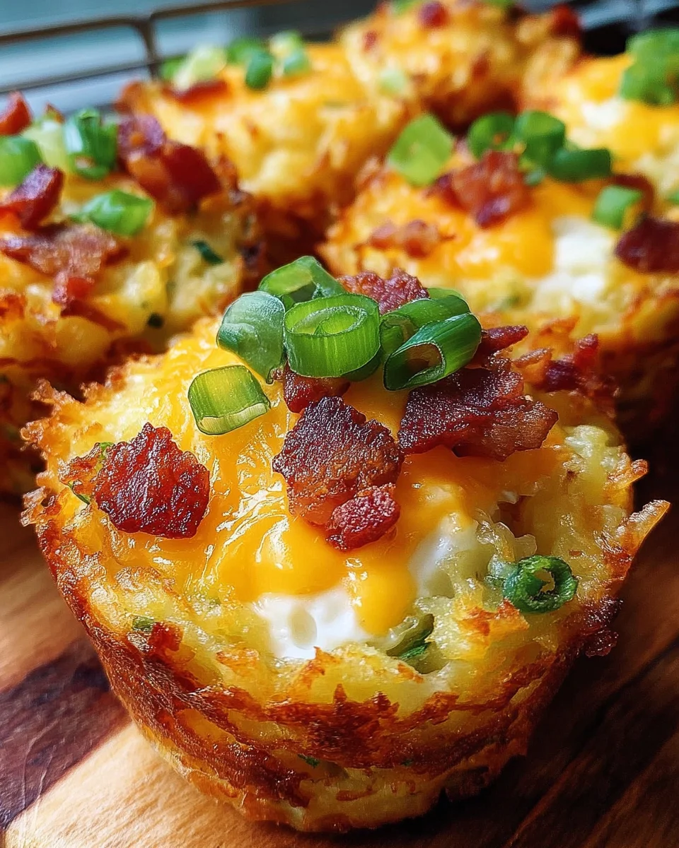 Loaded Bacon and Egg Hash Brown Muffins
