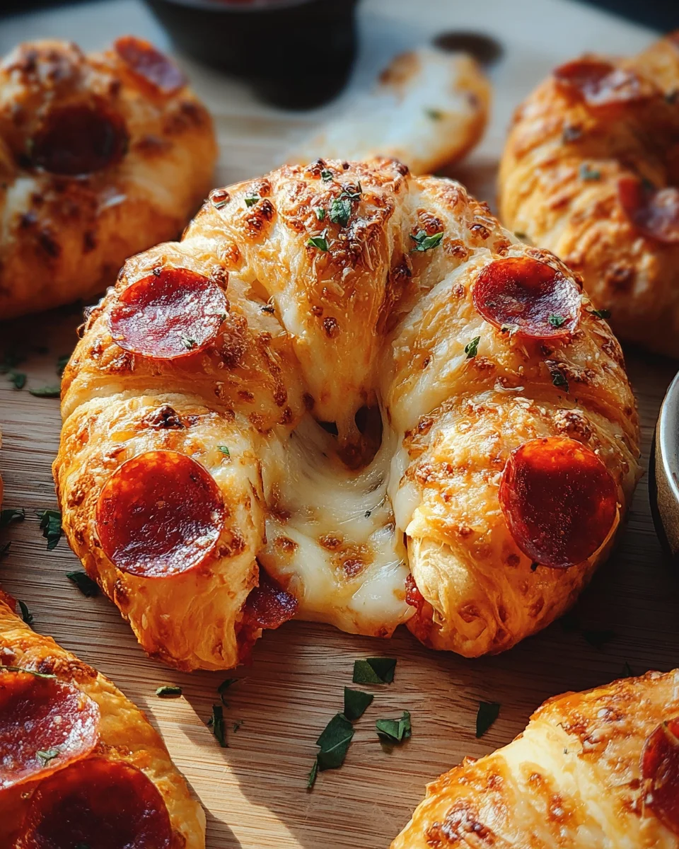 Mozzarella Pepperoni Croissant Rolls