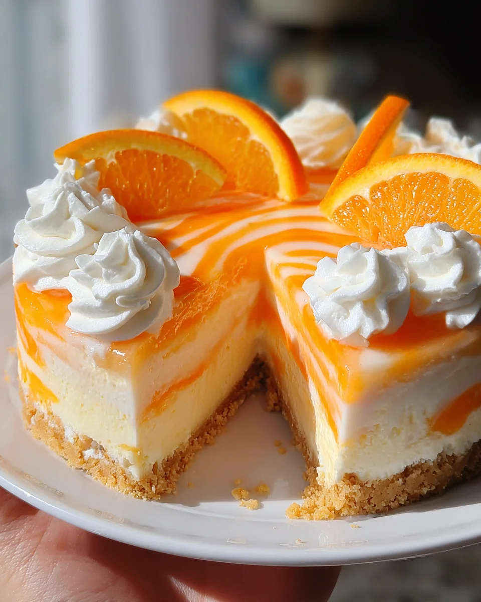 No-Bake Orange Creamsicle Cheesecake