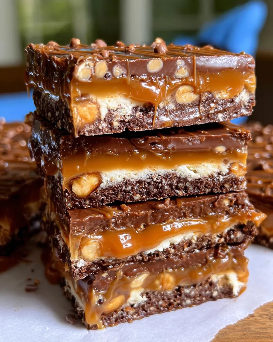 No Bake Crispy Snickers Bars 24 No
