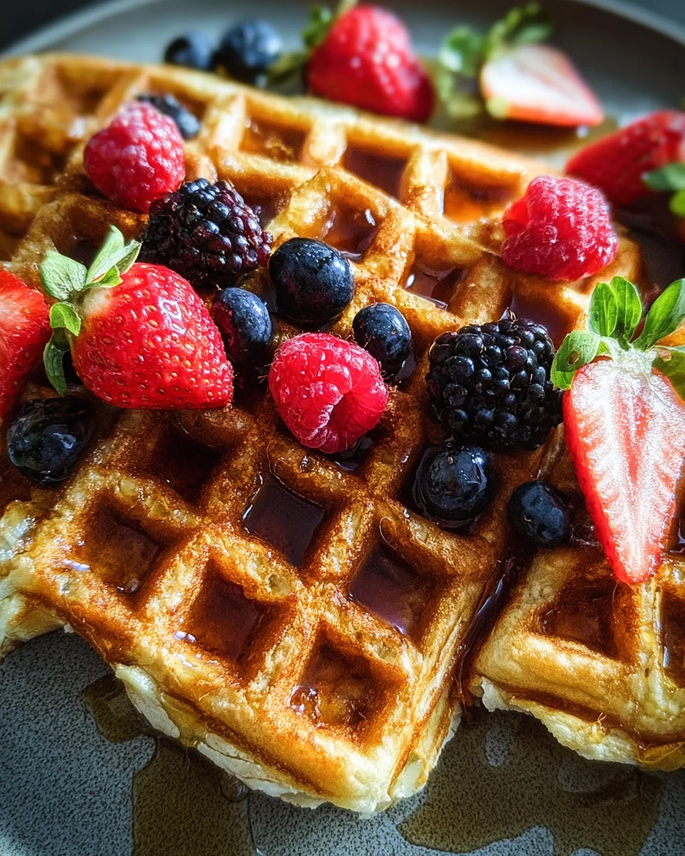 Oatmeal Cottage Cheese Waffles